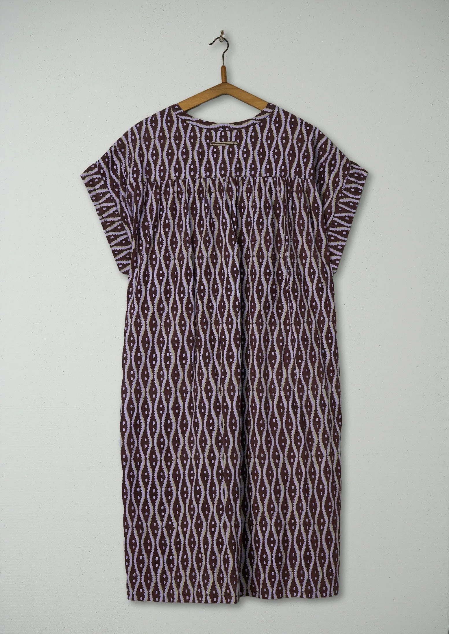 Reworn Block Print Cotton Dress Size L (728) | Multi sold by TOAST product image thumbnail 2