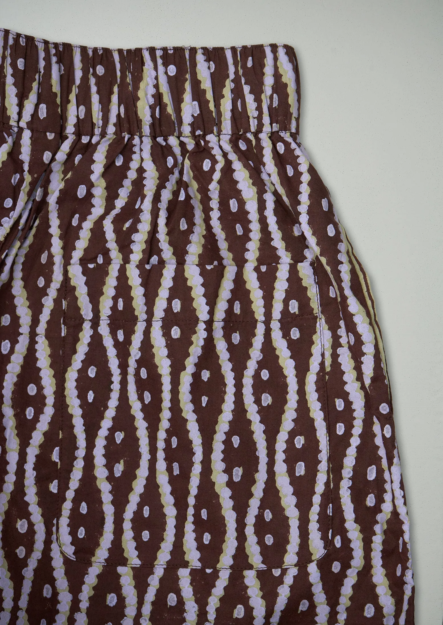 Reworn Block Print Cotton Culottes Size XS (494) | Multi sold by TOAST product image thumbnail 2