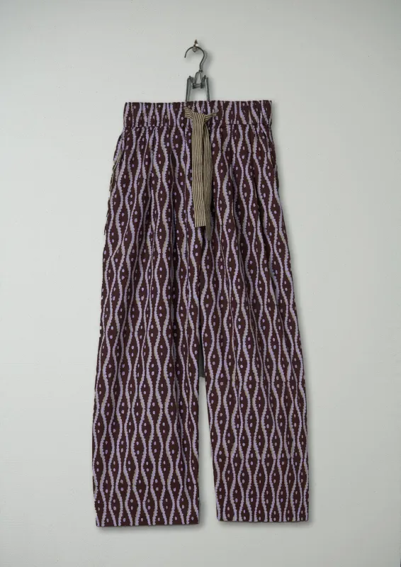 Reworn Block Print Cotton Culottes Size XS (494) | Multi made by TOAST