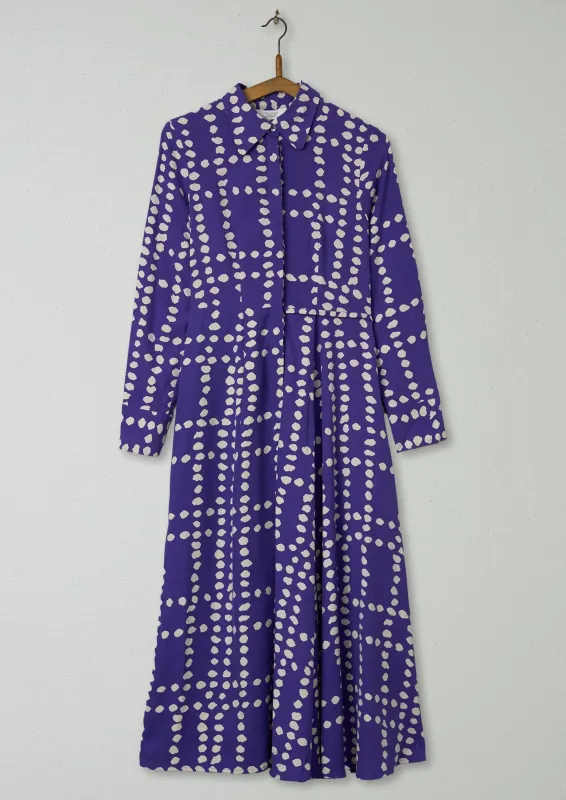 Reworn Spot Silk Dress Size 6 (681) | Violet sold by TOAST
