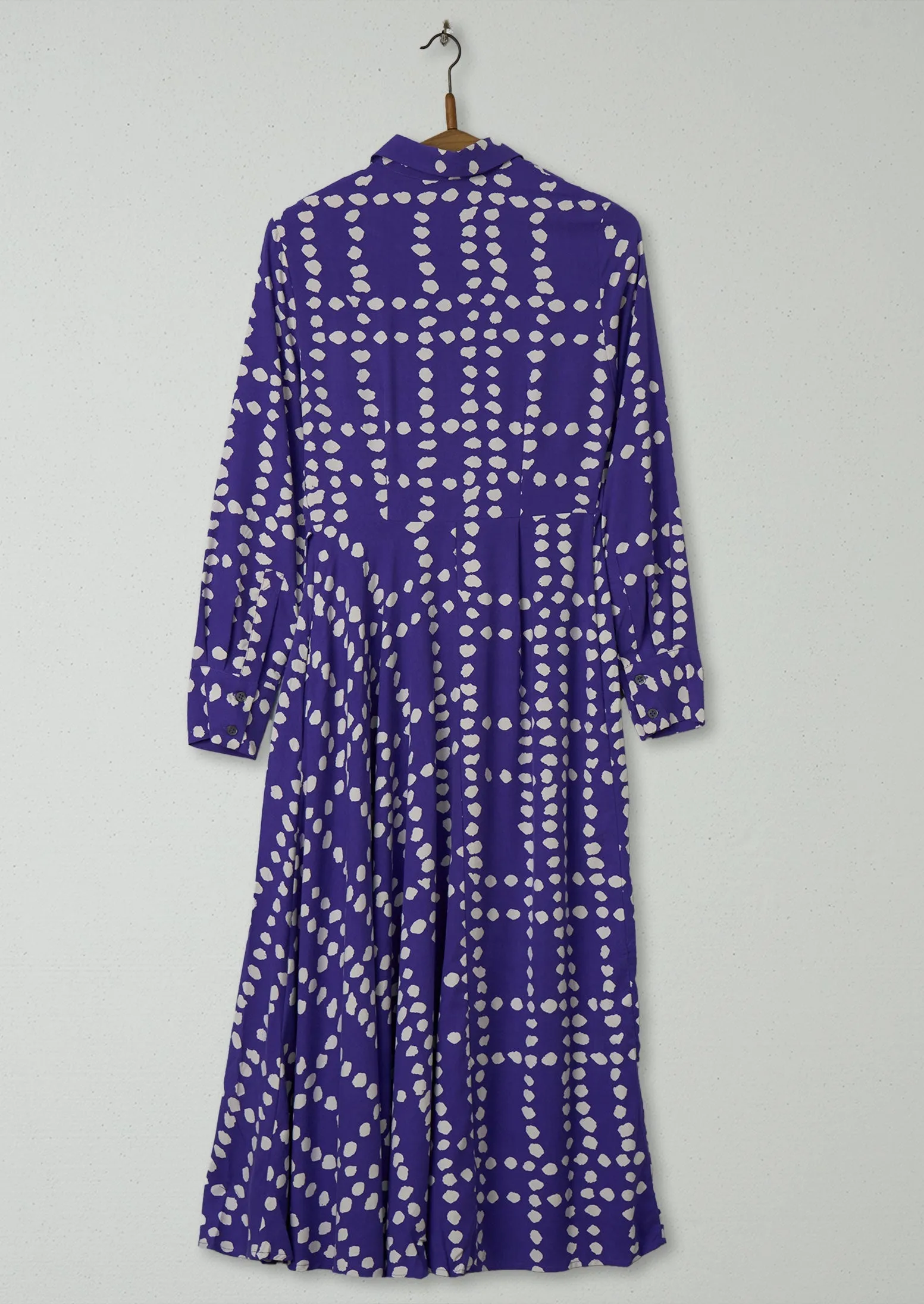 Reworn Spot Silk Dress Size 6 (681) | Violet sold by TOAST product image thumbnail 2