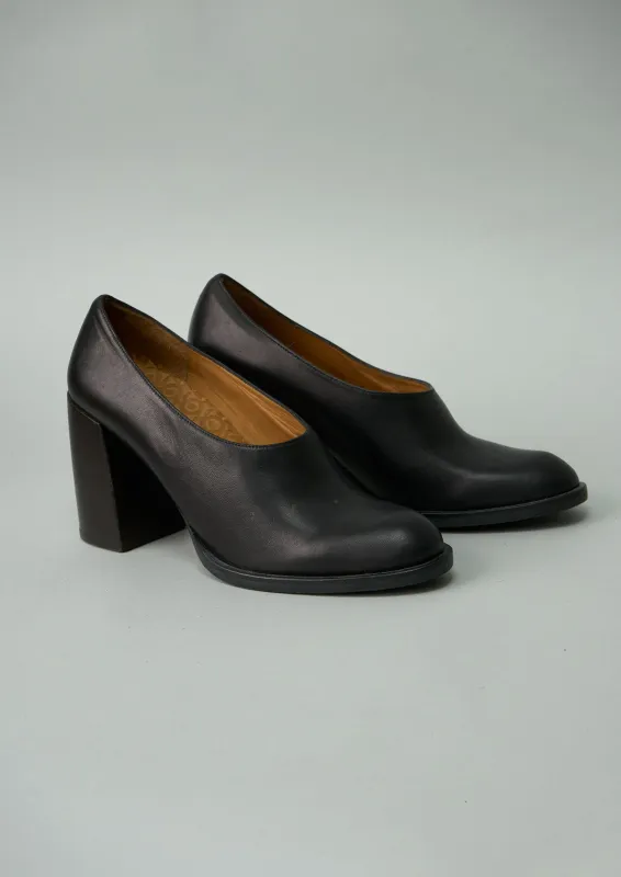 Reworn Chie Mihara Block Heel Shoes Size 39 (191) | Black sold by TOAST