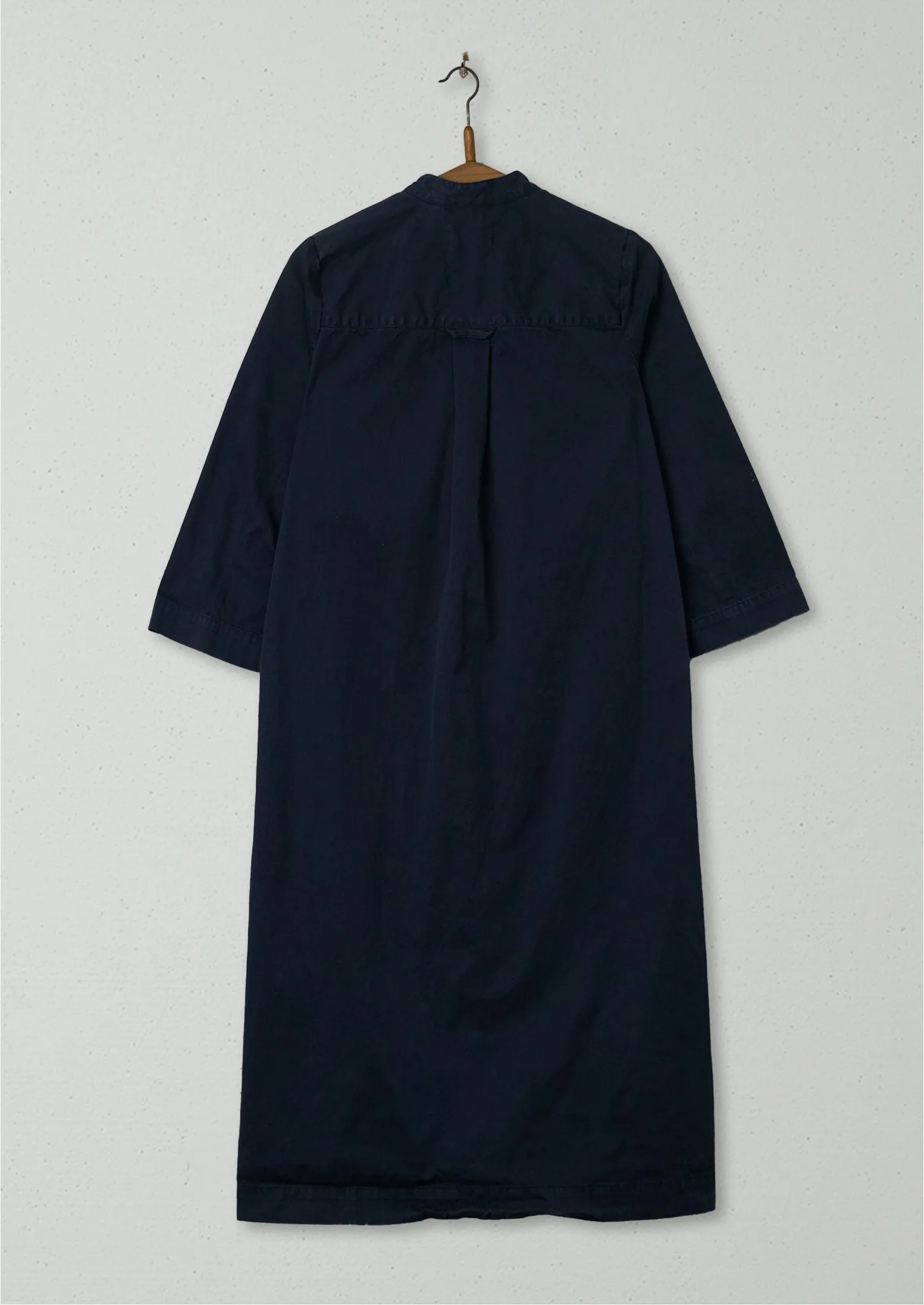 Reworn Cotton Twill Shirt Dress Size 8 (683) | Dark Navy sold by TOAST product image thumbnail 2