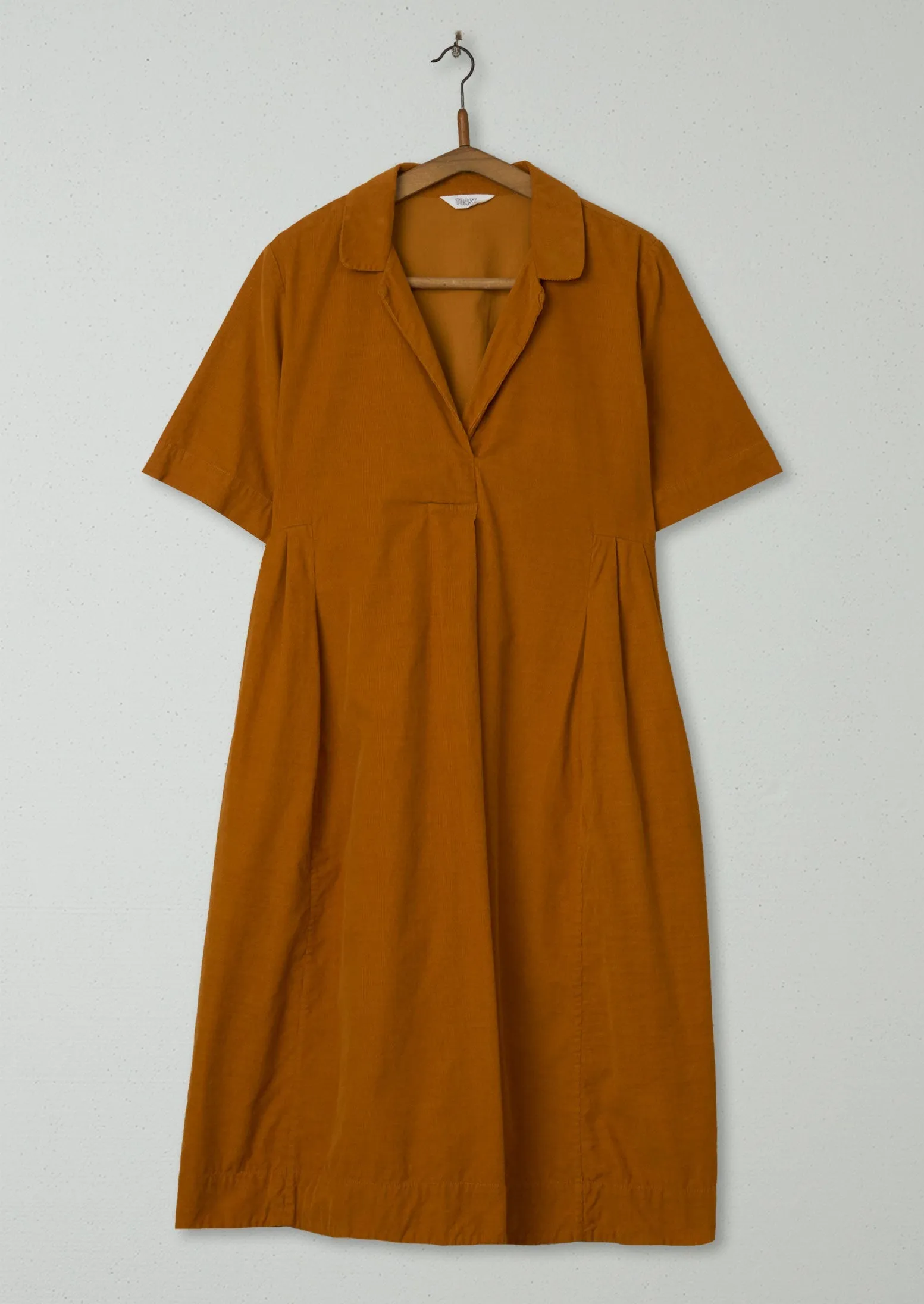 Reworn Needlecord Dress Size 12 (691) | Yellow sold by TOAST