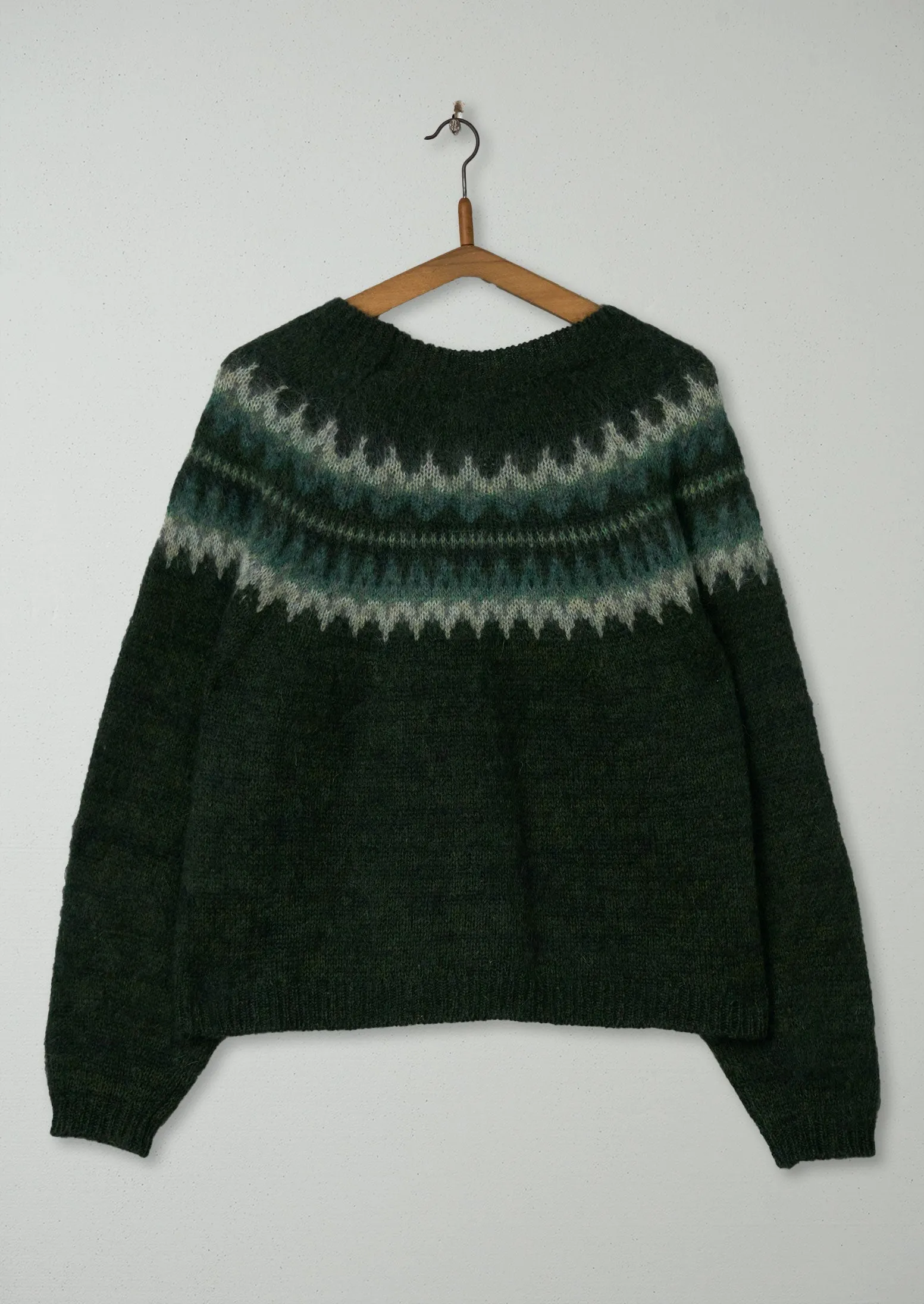 Reworn Fair Isle Yoke Sweater Size S/M (263) | Marble Green sold by TOAST product image thumbnail 2