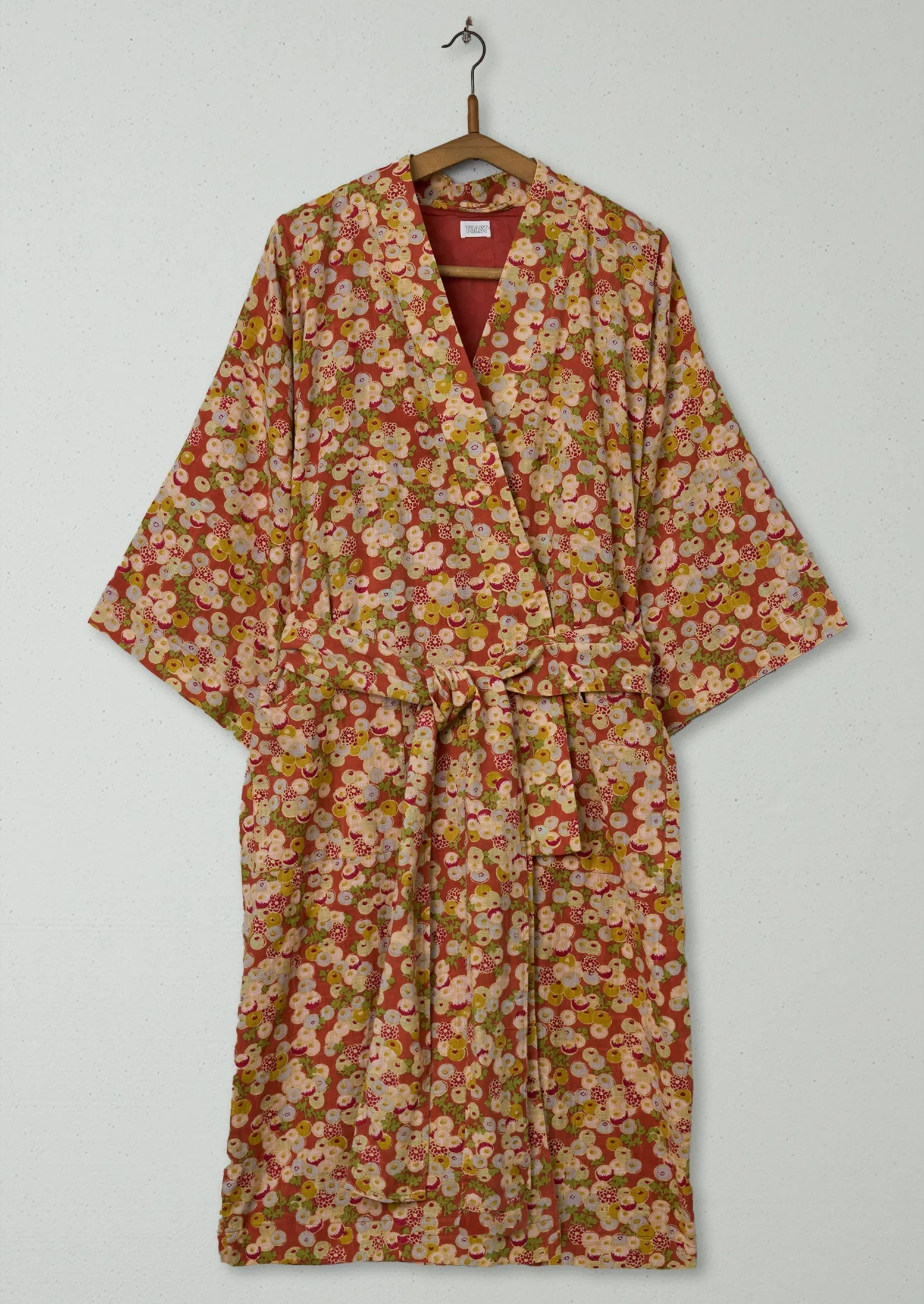 Reworn Kisawa Print Gown Size S (030) | Red Ochre sold by TOAST