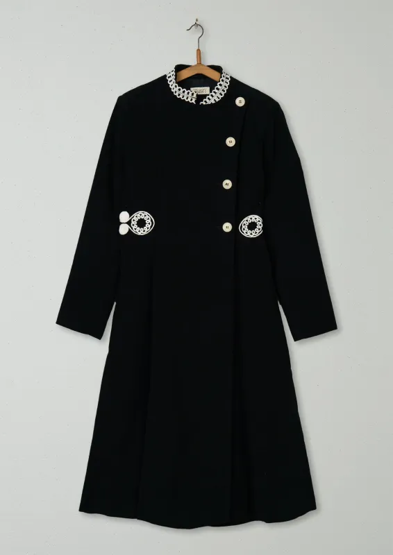 Reworn Tudela Coat Size 12 (049) | Black sold by TOAST