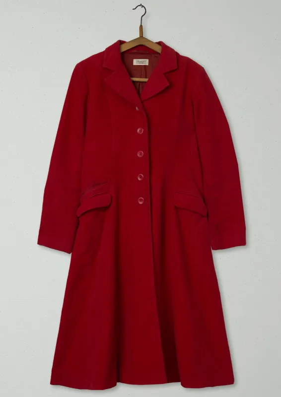 Reworn Moleskin Promenade Coat Size 12 (050) | Red sold by TOAST