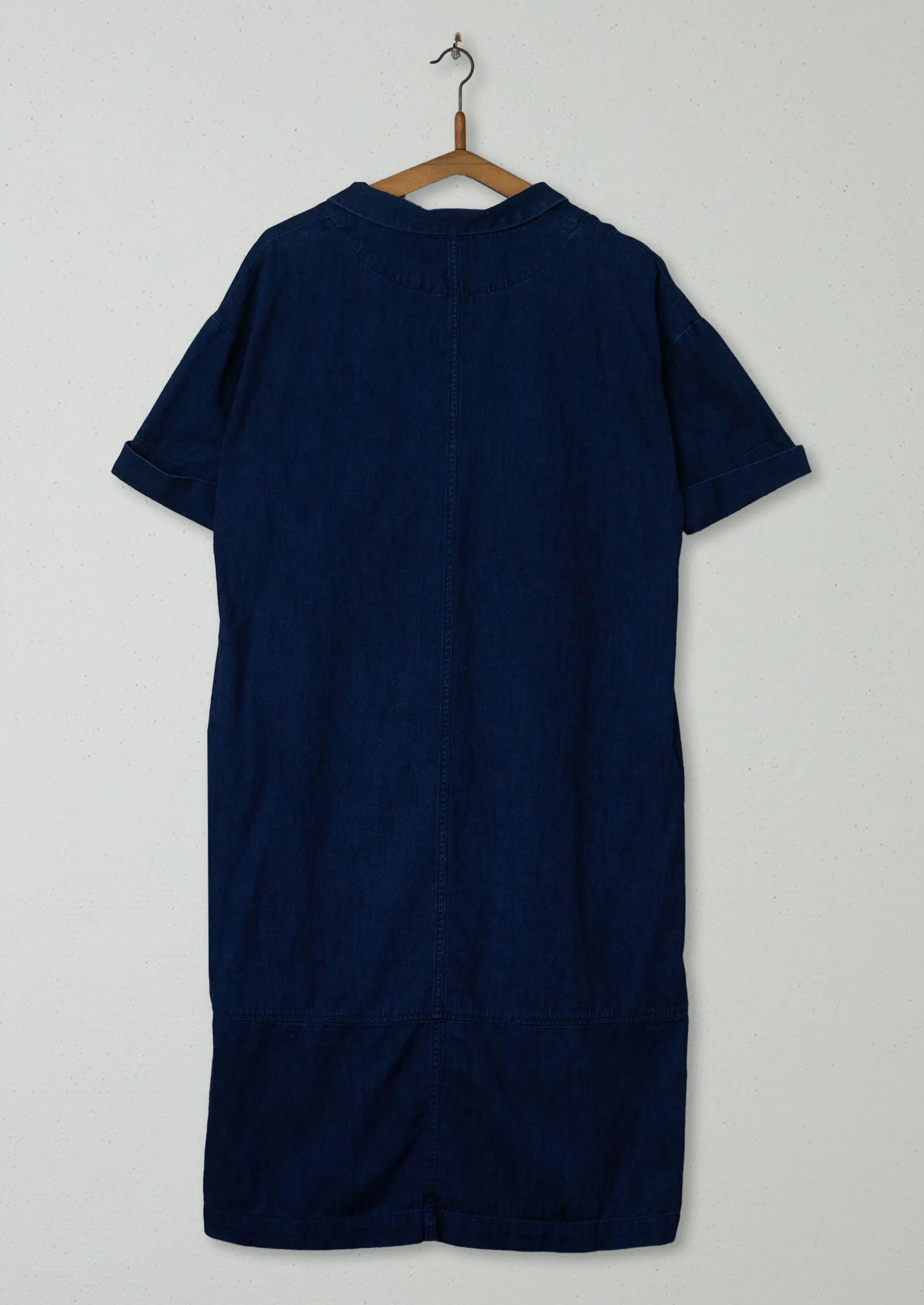Reworn Squarecut Indigo Twill Dress Size 12 (687) | Indigo sold by TOAST product image thumbnail 2