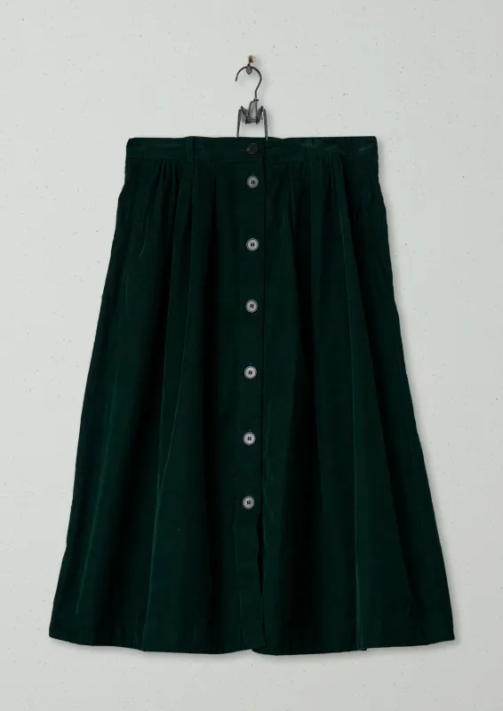 Reworn Needlecord Button Front Skirt Size 14 (134) | Sycamore made by TOAST