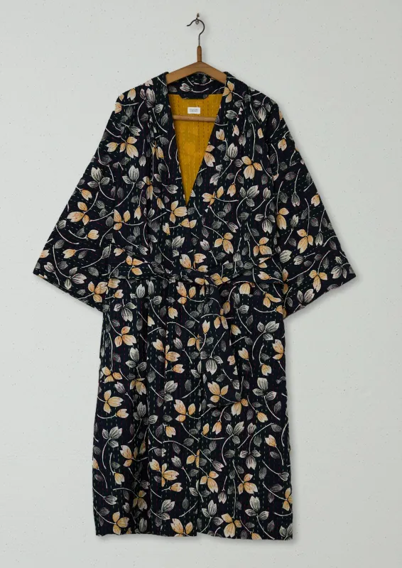Reworn Toma Print Gown Size M (034) | Deep Blue sold by TOAST