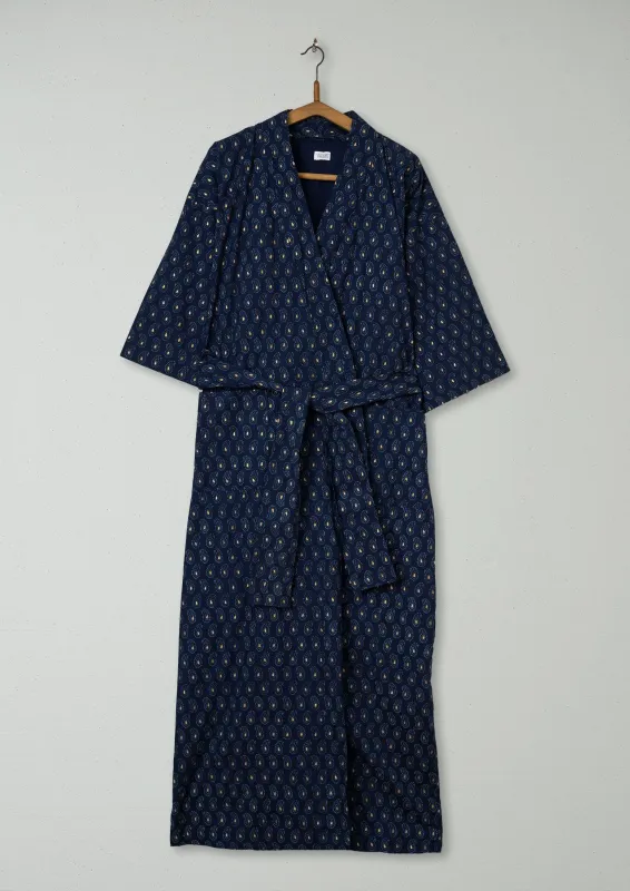 Reworn Block Print Kimono Gown Size XS/S (033) | Multi sold by TOAST