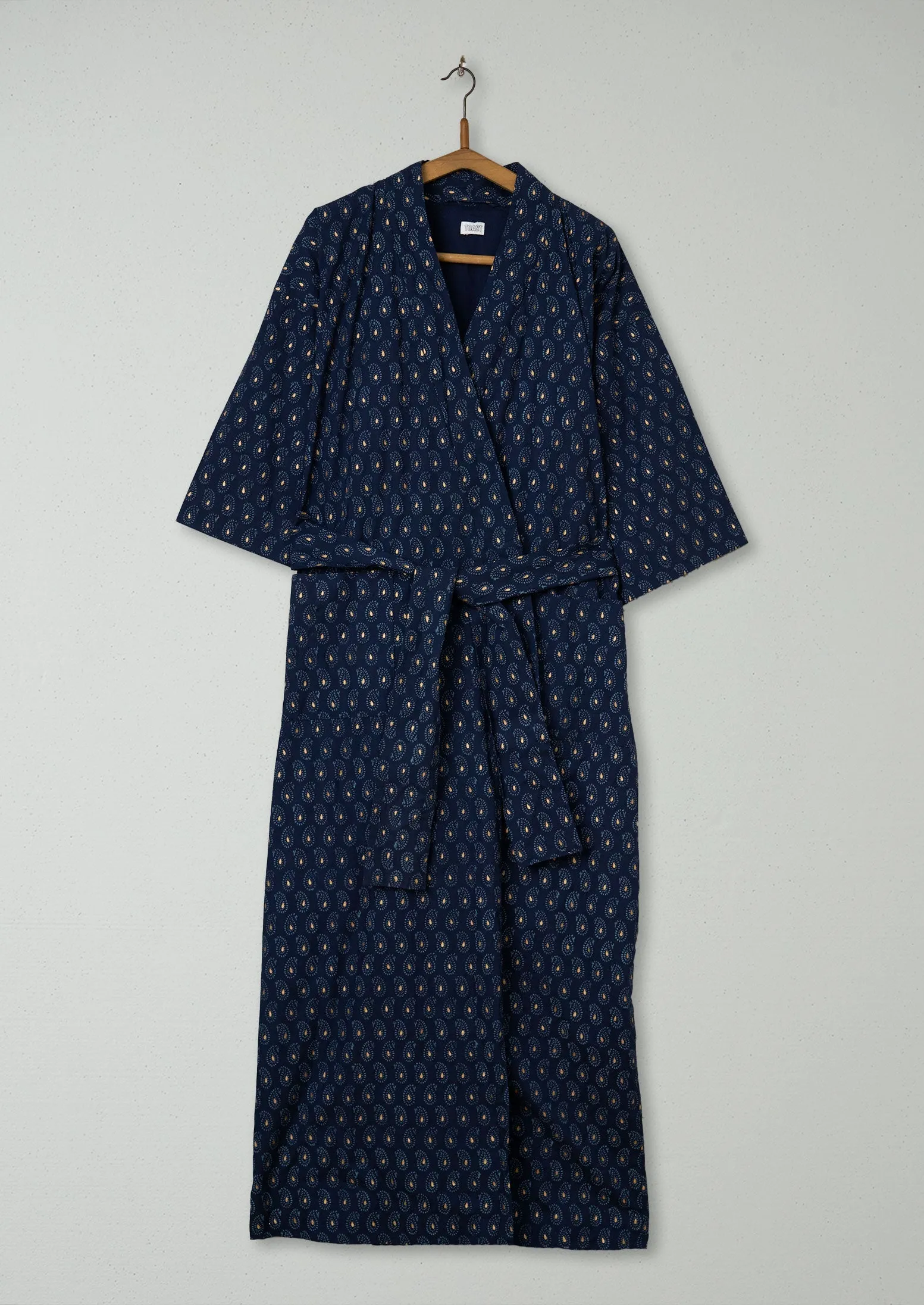 Reworn Block Print Kimono Gown Size XS/S (033) | Multi sold by TOAST