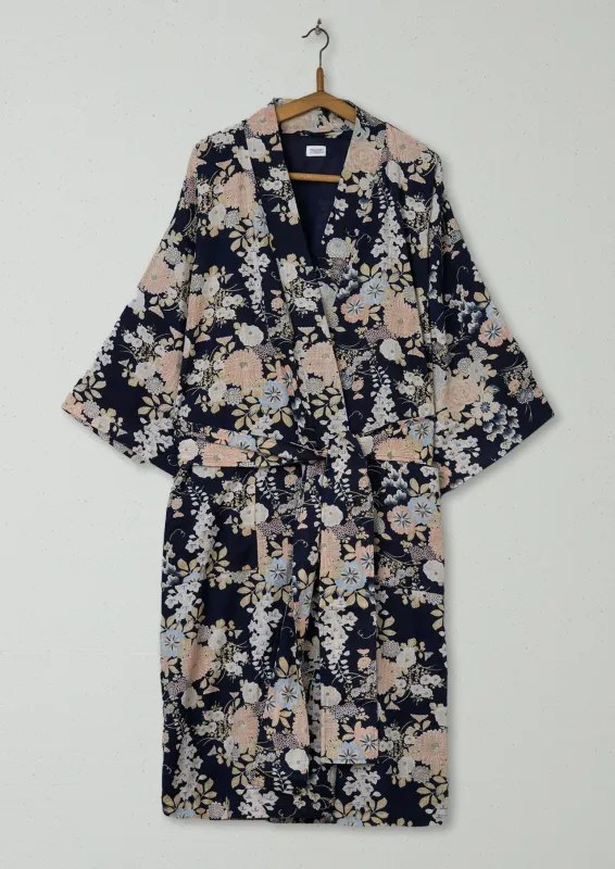 Reworn Cotton Kimono Gown Size M (031) | Multi sold by TOAST