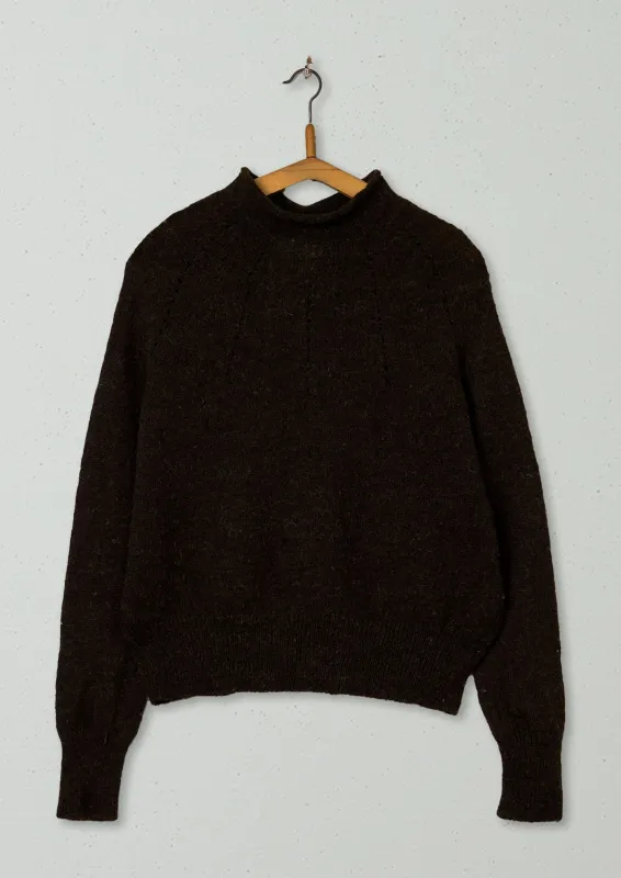 Reworn Shetland Lace Sweater Size S (271) | Fawn sold by TOAST