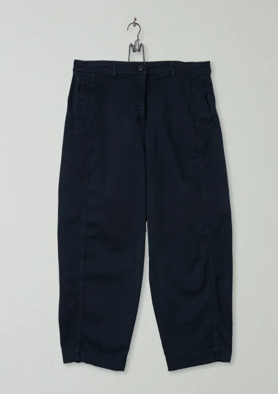Reworn Flat Front Cotton Twill Trousers Size 12 (489) | Slate sold by TOAST
