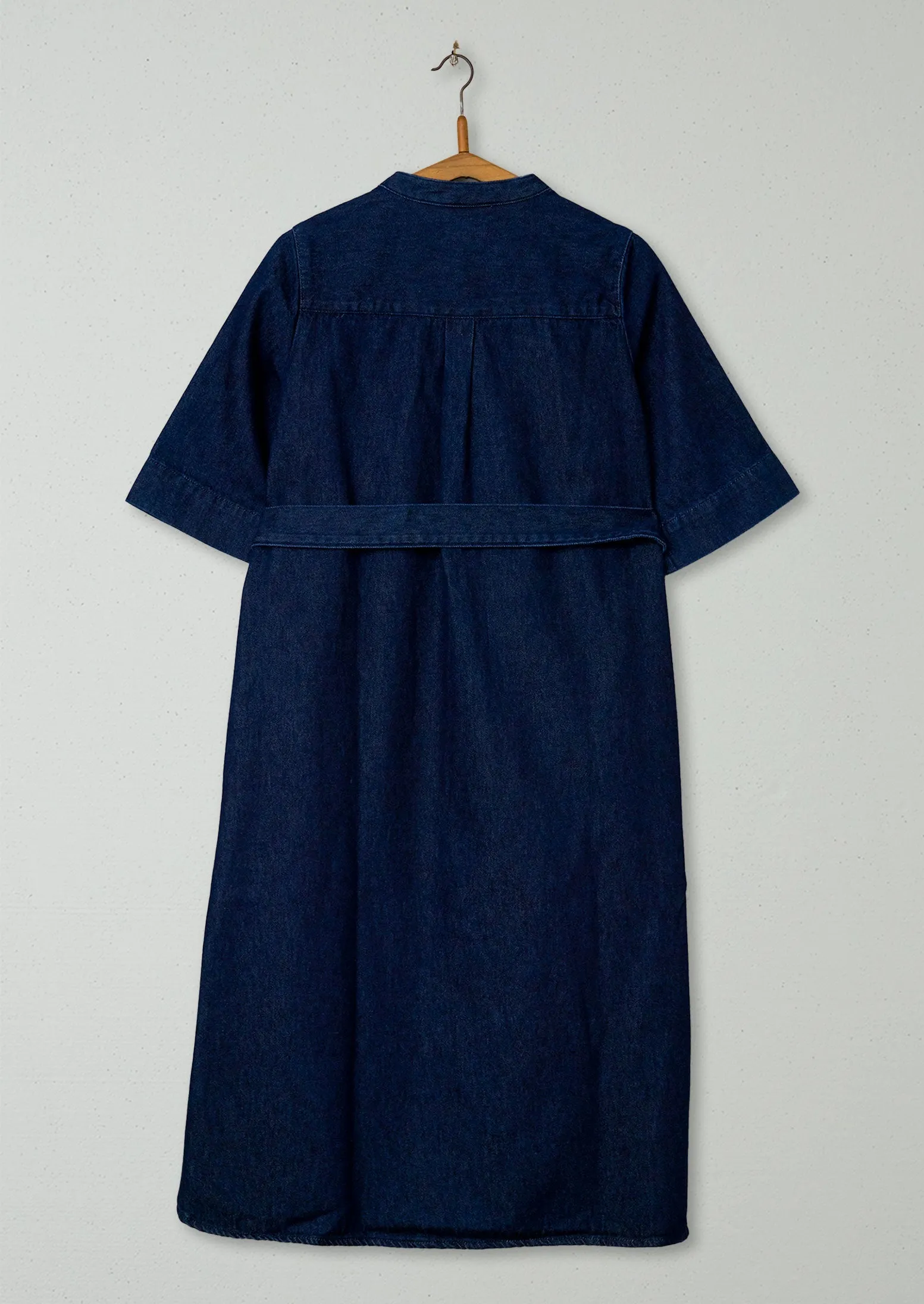Reworn Denim Belted Dress Size 6 (700) | Indigo sold by TOAST product image thumbnail 2