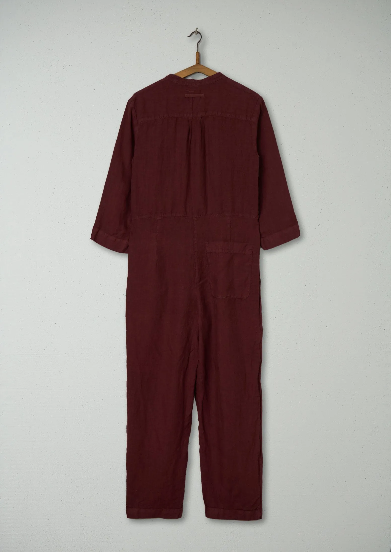Reworn Linen Jumpsuit Size S (461) | Bitter Chocolate sold by TOAST product image thumbnail 2