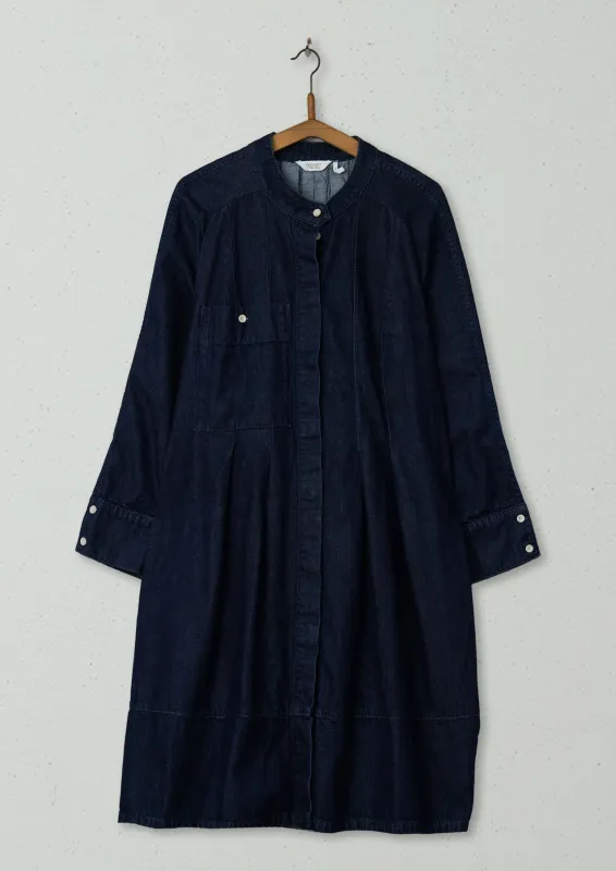 Reworn Denim Workwear Dress Size 16 (711) | Indigo sold by TOAST