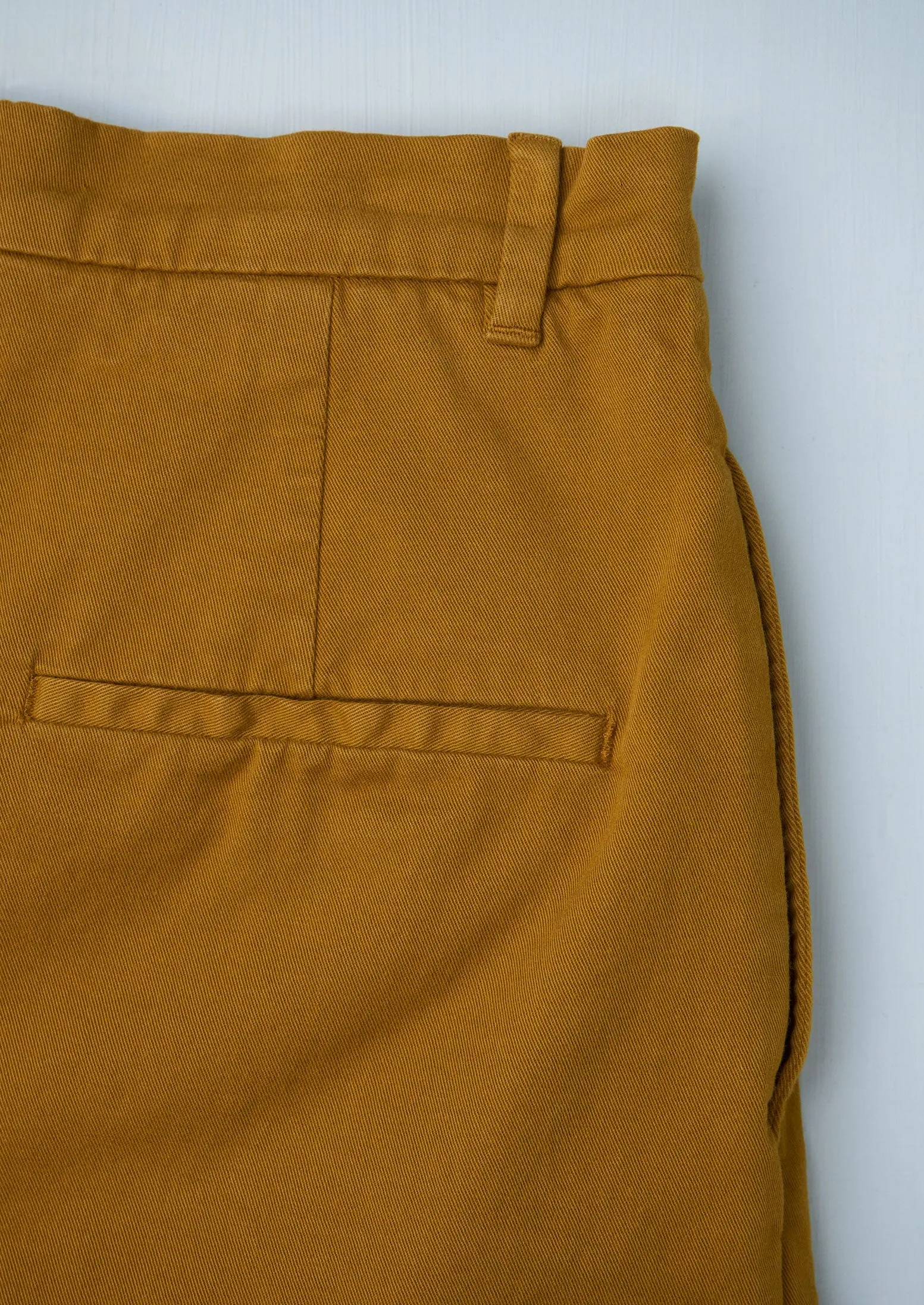 Reworn Cotton Twill Pleated Trousers Size 6 (463) | Dull Gold sold by TOAST product image thumbnail 2