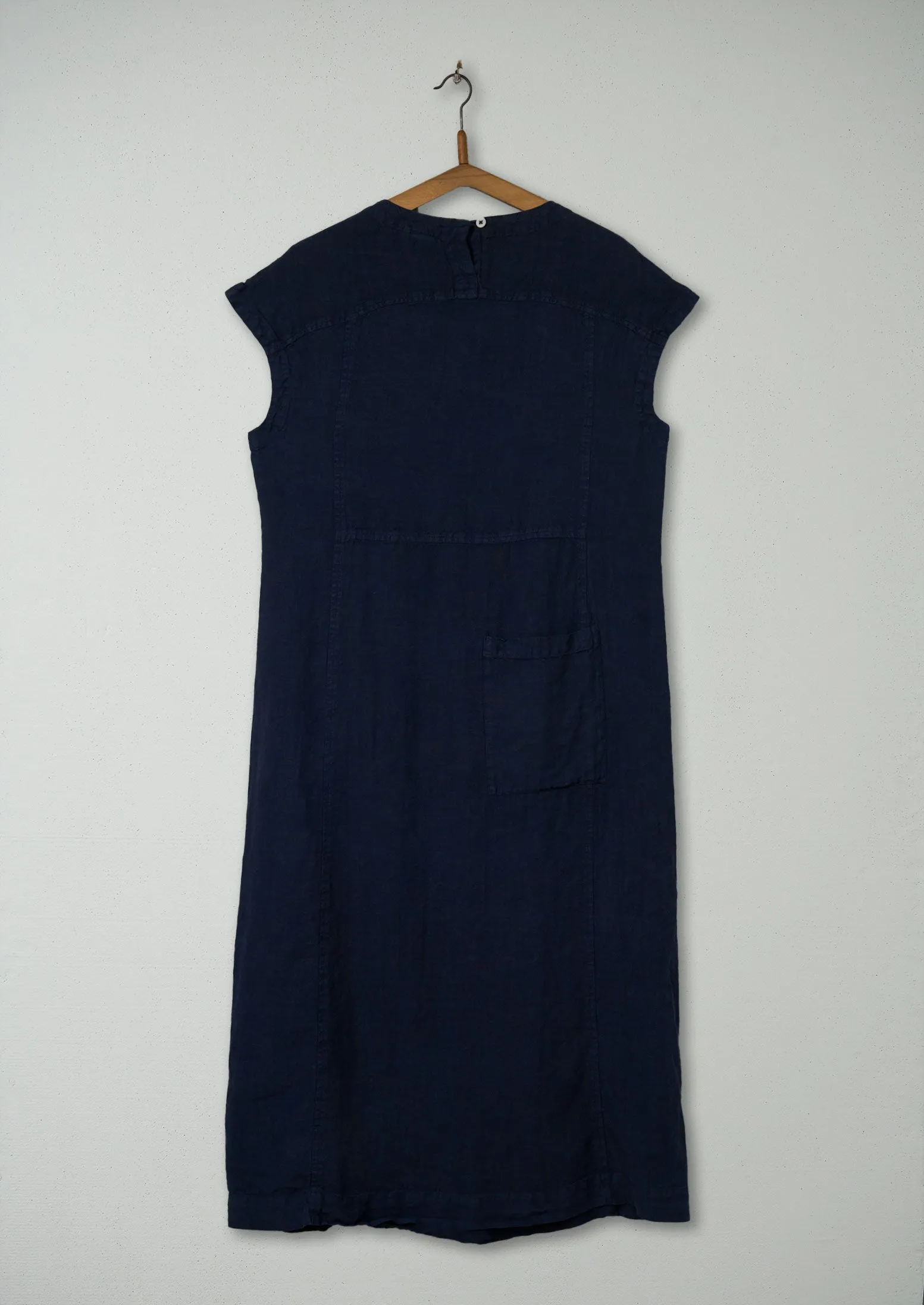 Reworn Linen Tunic Dress Size XS (727) | Midnight sold by TOAST product image thumbnail 2