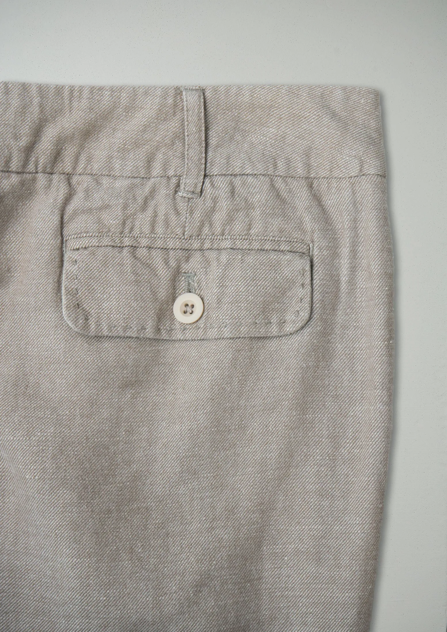 Reworn Cotton Linen Twill Slouchy Flare Trousers Size 14 (476) | Stone sold by TOAST product image thumbnail 2