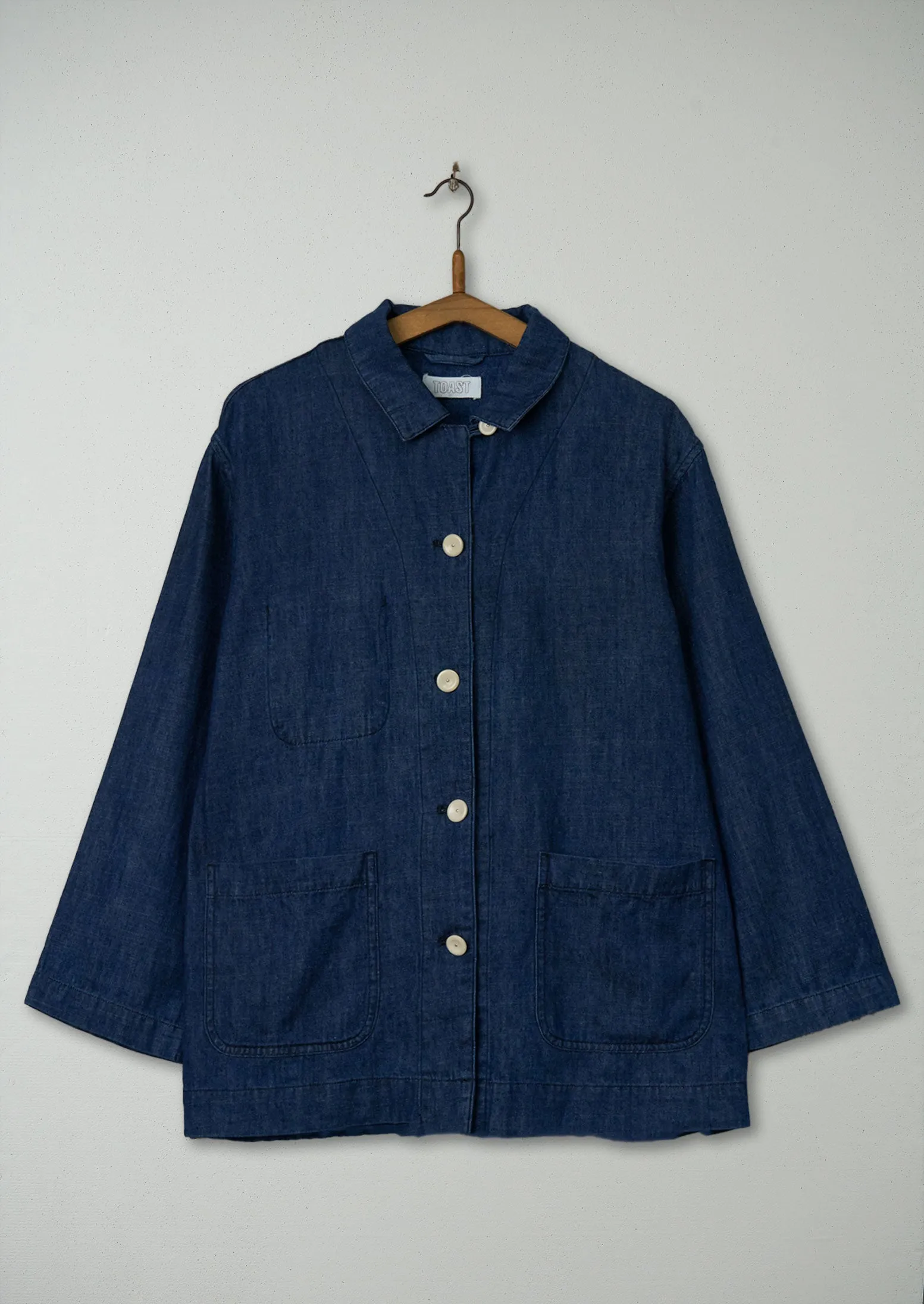 Reworn Hemp Cotton Jacket Size 12 (103) | Indigo sold by TOAST