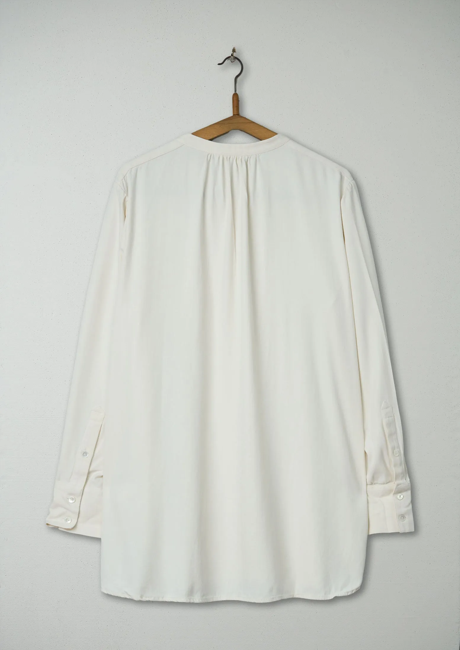 Reworn Herringbone Silk Shirt Size 14 (396) | Milky White sold by TOAST product image thumbnail 2