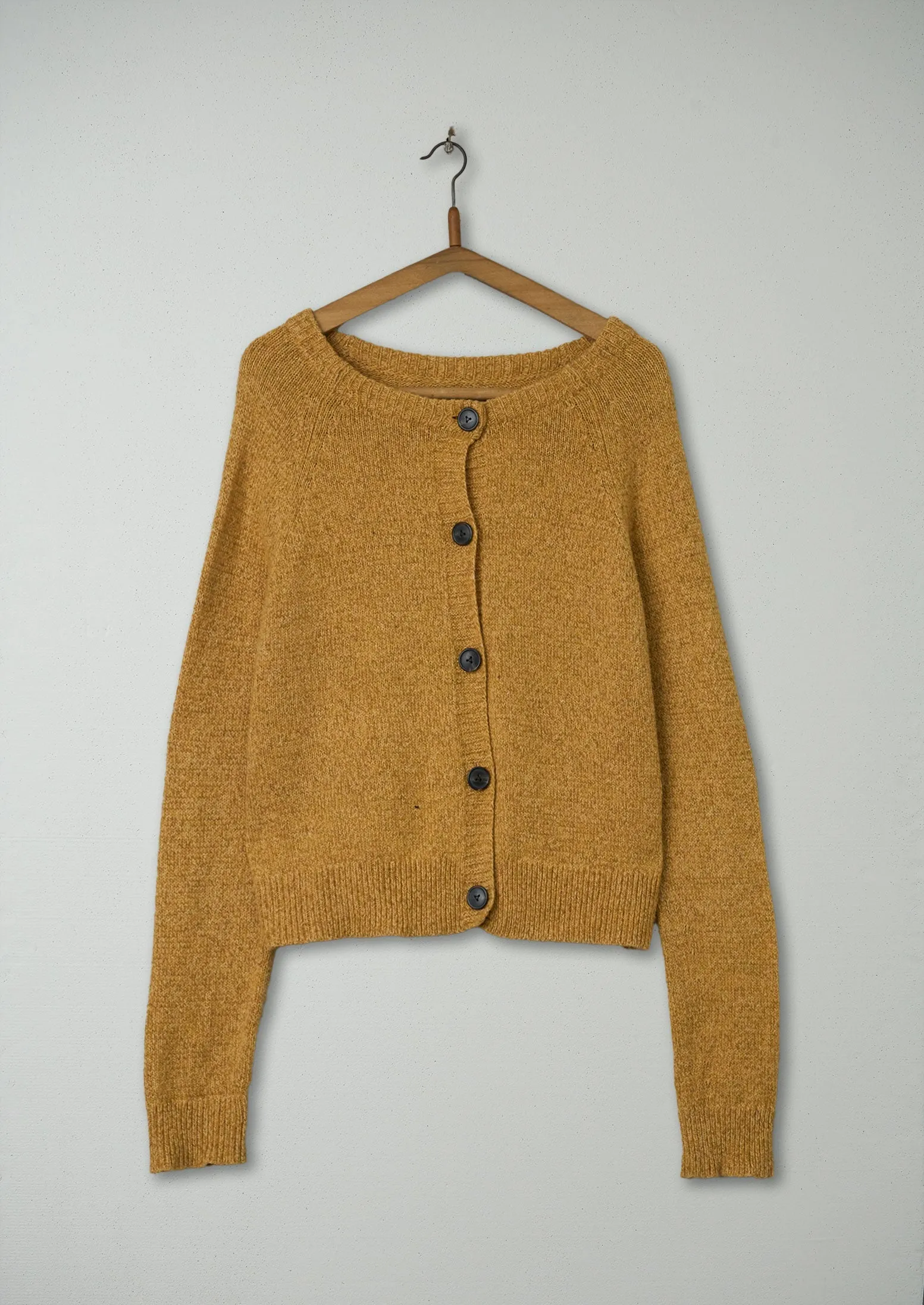 Reworn Raglan Cardigan Size M (281) | Apricot sold by TOAST