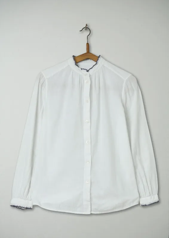 Reworn Cotton Khadi Shirt Size 8 (397) | White sold by TOAST