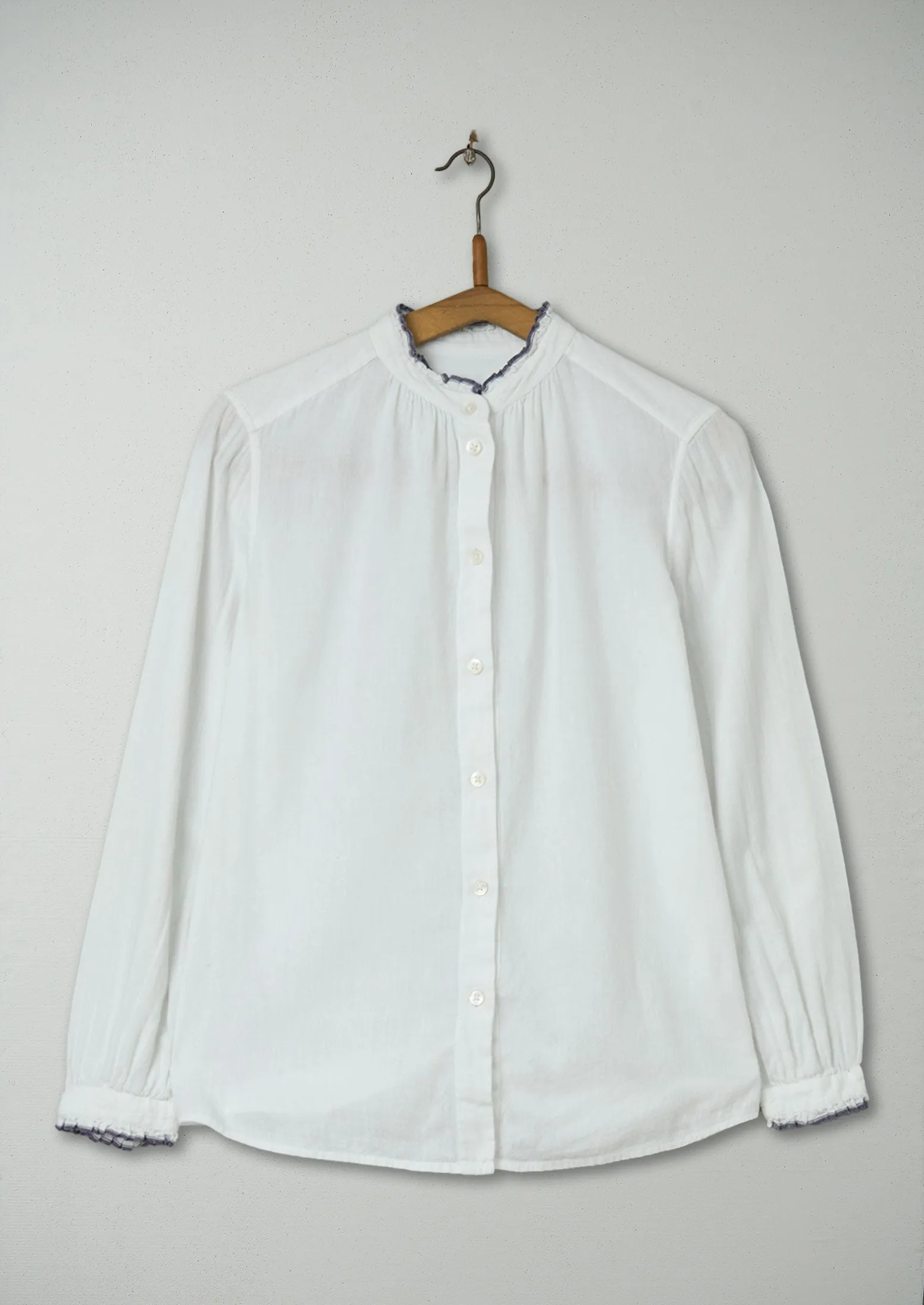 Reworn Cotton Khadi Shirt Size 8 (397) | White sold by TOAST