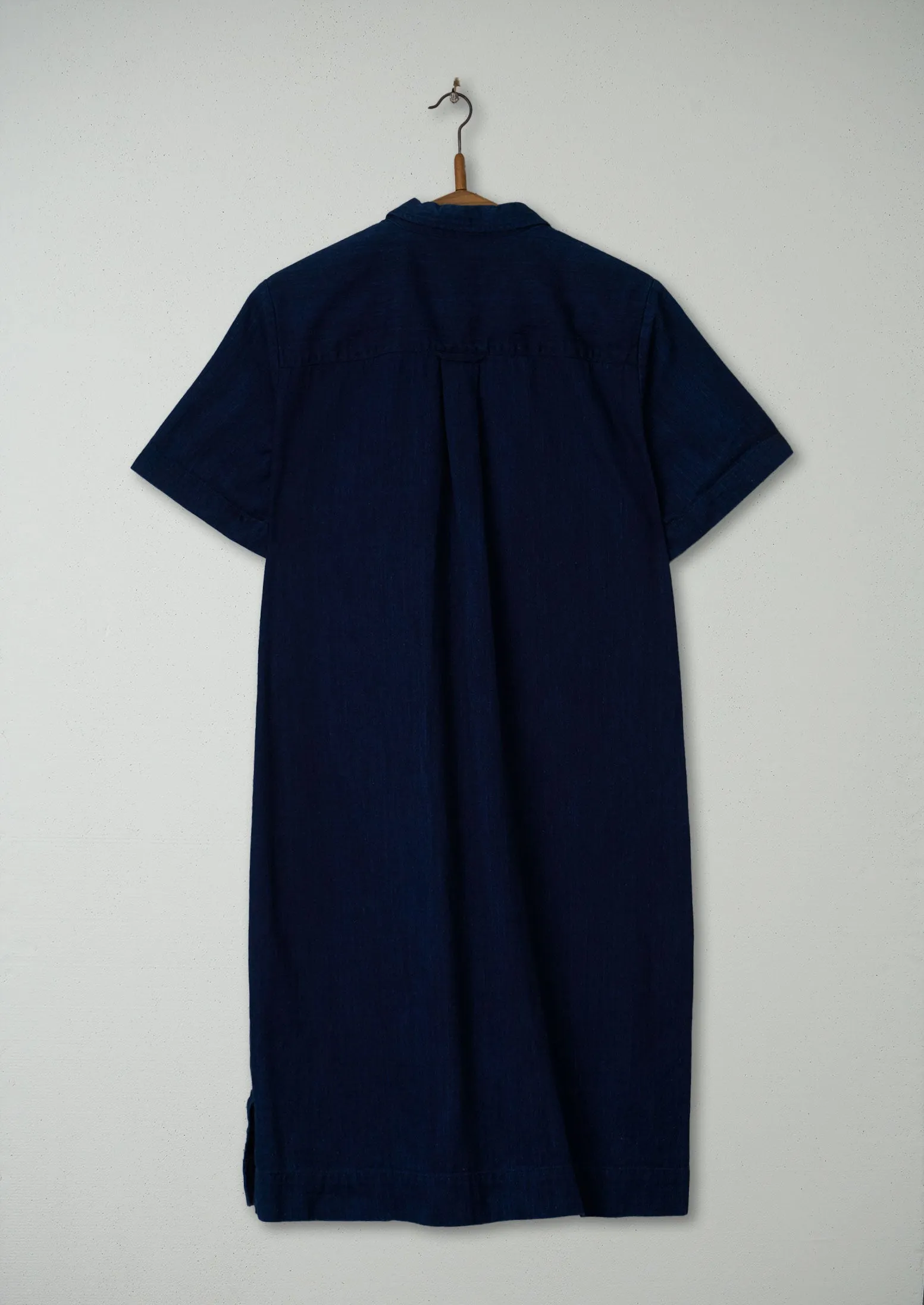 Reworn Twill Military Shirt Dress Size 16 (714) | Indigo sold by TOAST product image thumbnail 2