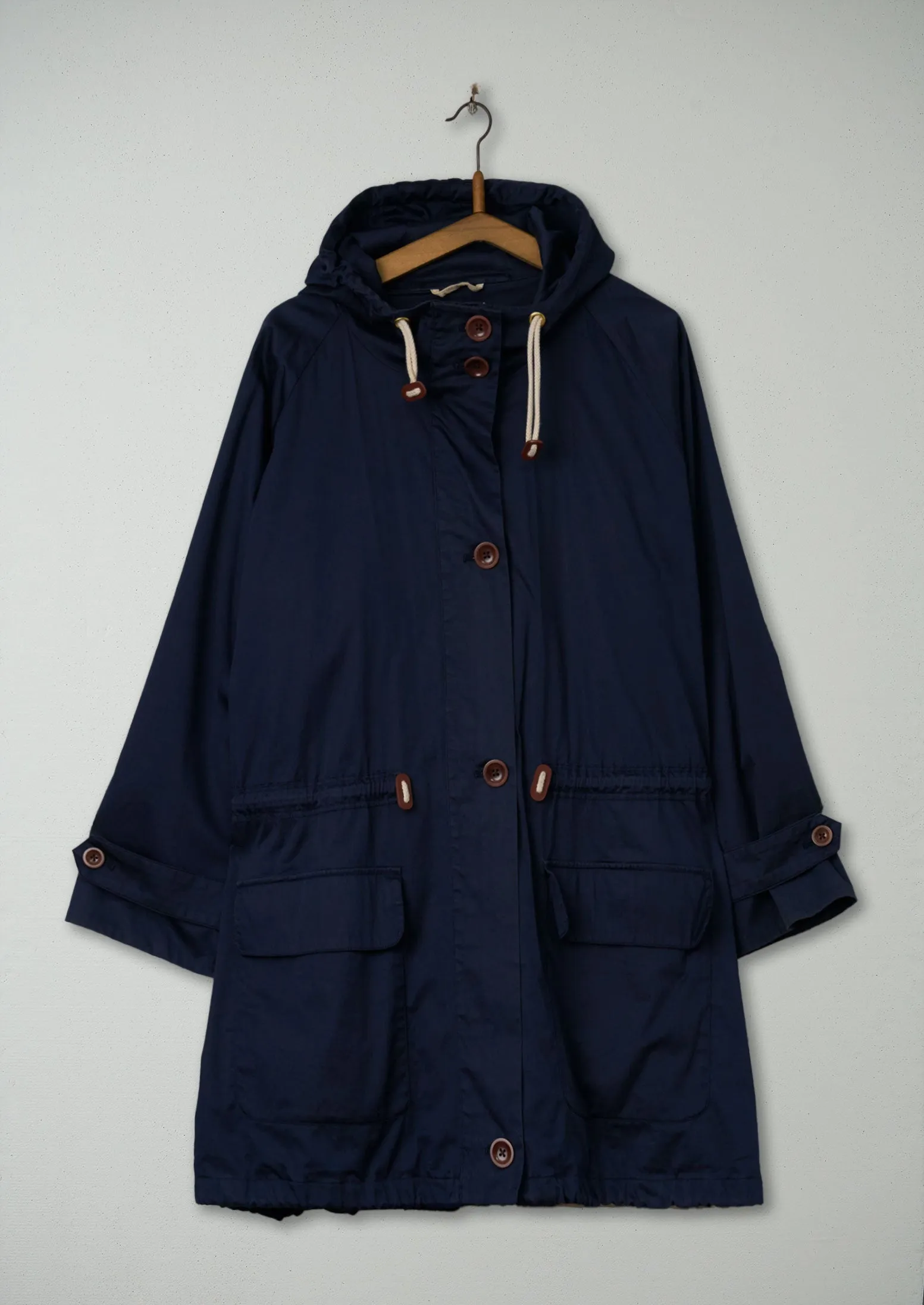 Reworn Light Parka Size 16 (056) | Navy sold by TOAST