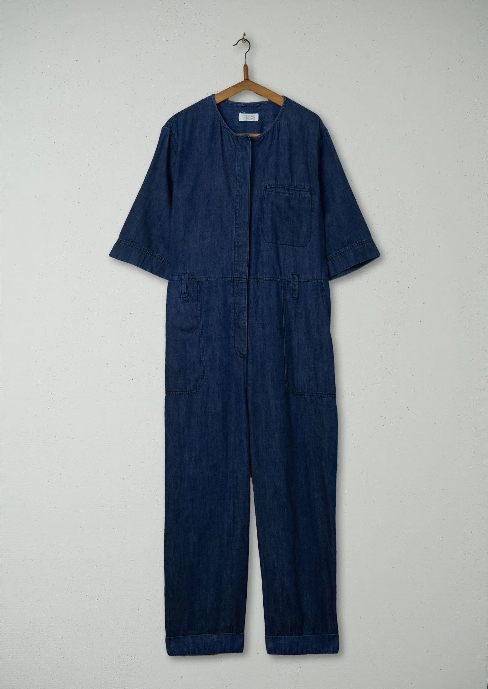 Reworn Cotton Jumpsuit Size 16 (481) | Indigo sold by TOAST