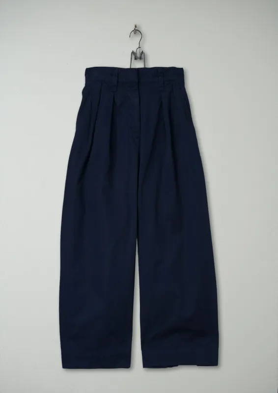 Reworn Cotton Twill Culottes Size 6 (482) | Storm Blue sold by TOAST
