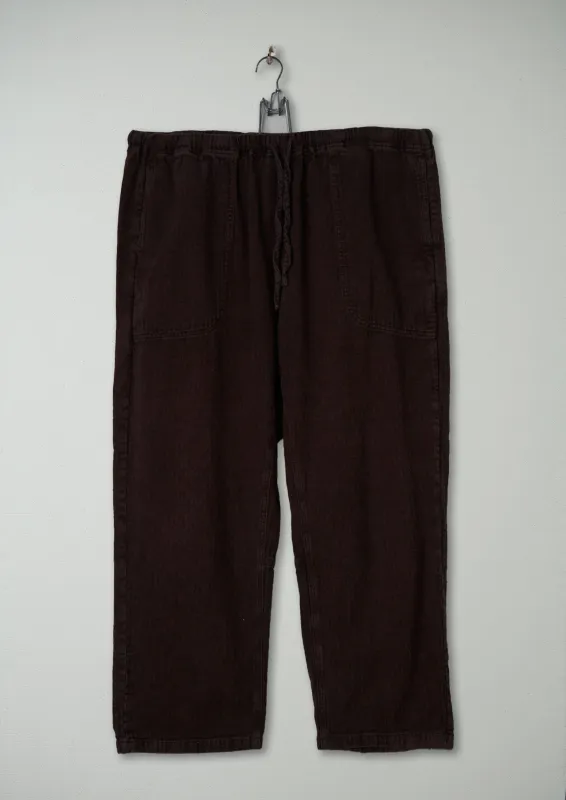 Reworn Cotton Linen Herringbone Trousers Size XL (484) | Maple sold by TOAST