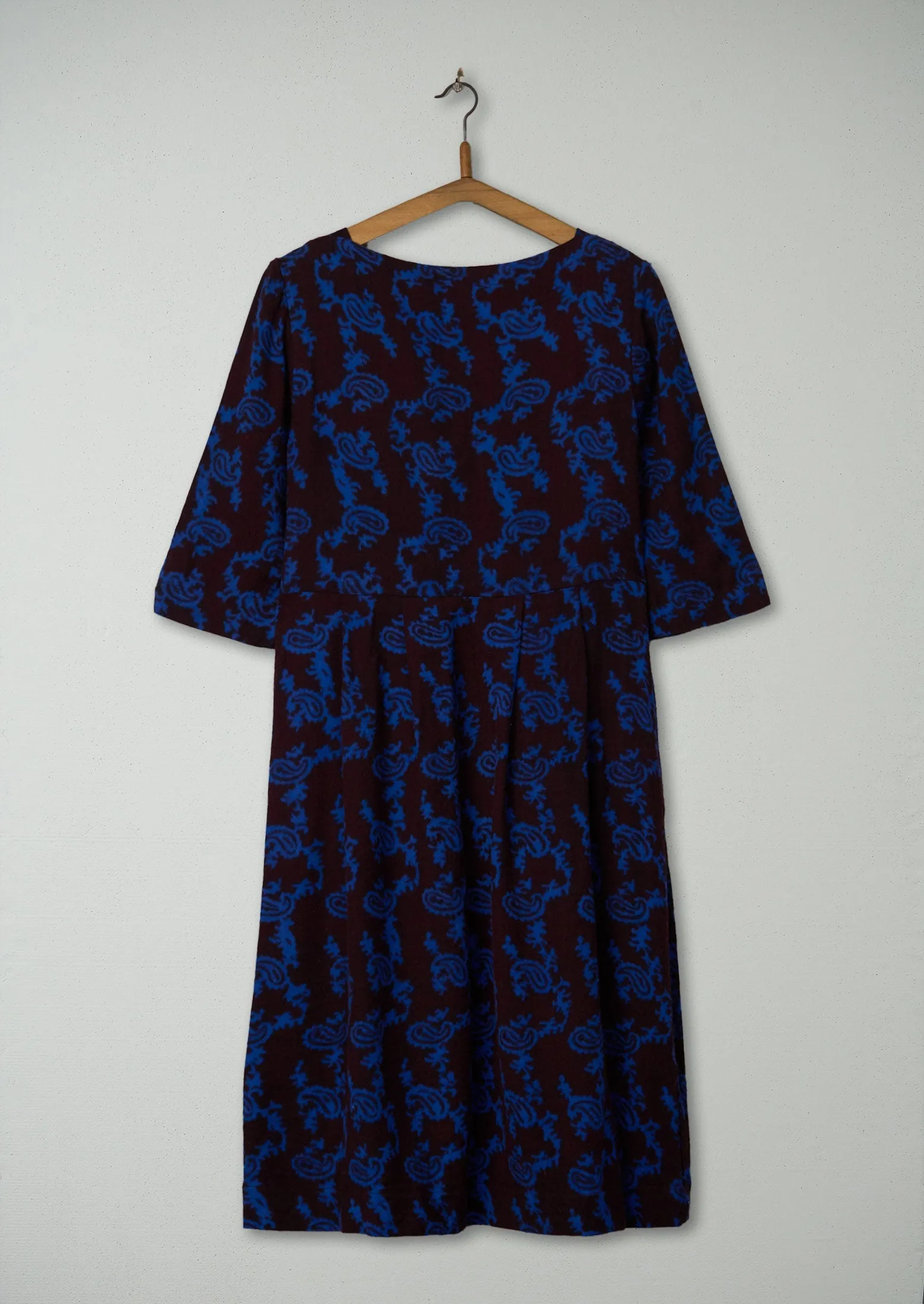 Reworn Paisley Print Wool Dress Size 8 (716) | Multi sold by TOAST product image thumbnail 2
