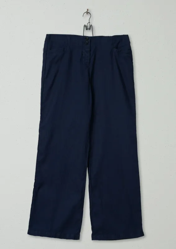 Reworn Luisa Trousers Size 14 (457) | Navy sold by TOAST