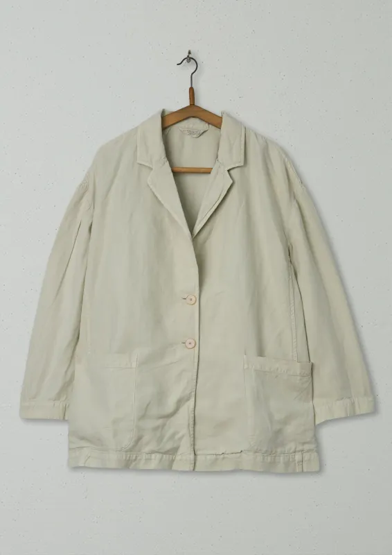 Reworn Cotton Linen Jacket Size 18 (106) | Putty sold by TOAST