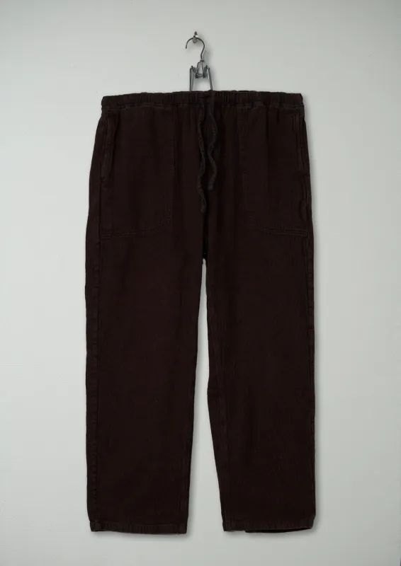 Reworn Cotton Linen Herringbone Trousers Size L (487) | Maple sold by TOAST
