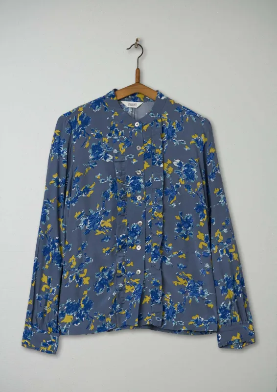 Reworn Floral Ruffle Shirt Size 6 (387) | Multi sold by TOAST