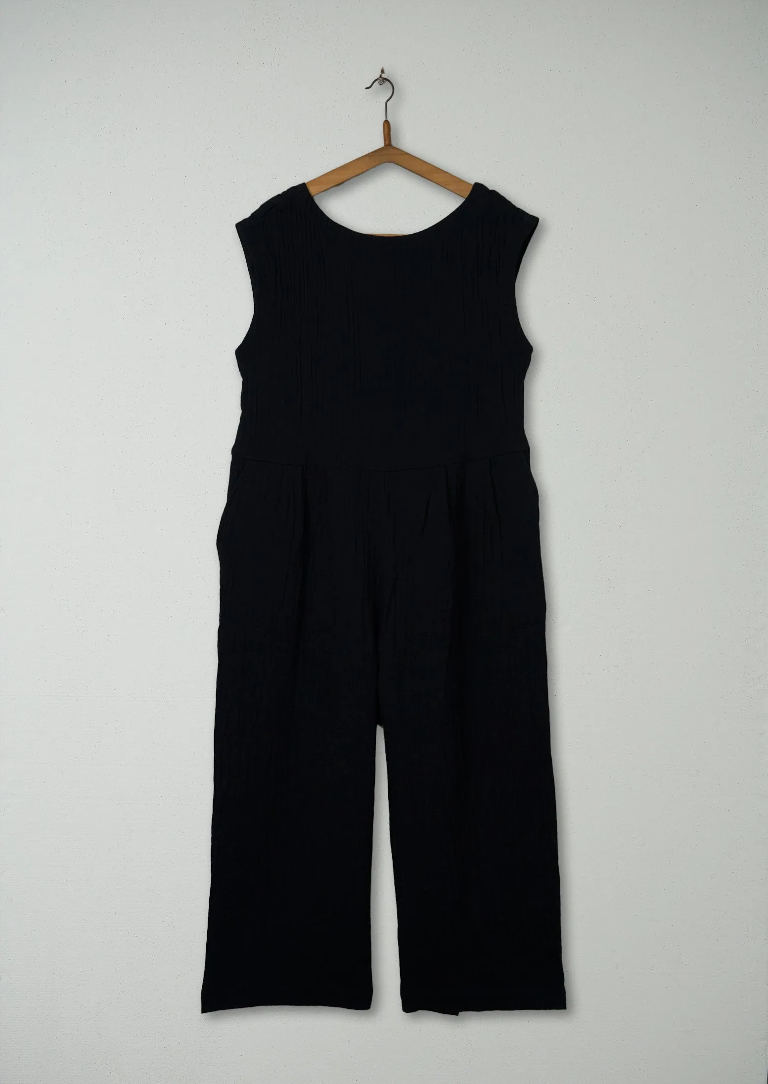 Reworn Crinkled Cotton Jumpsuit Size S (485) | Black sold by TOAST product image thumbnail 2