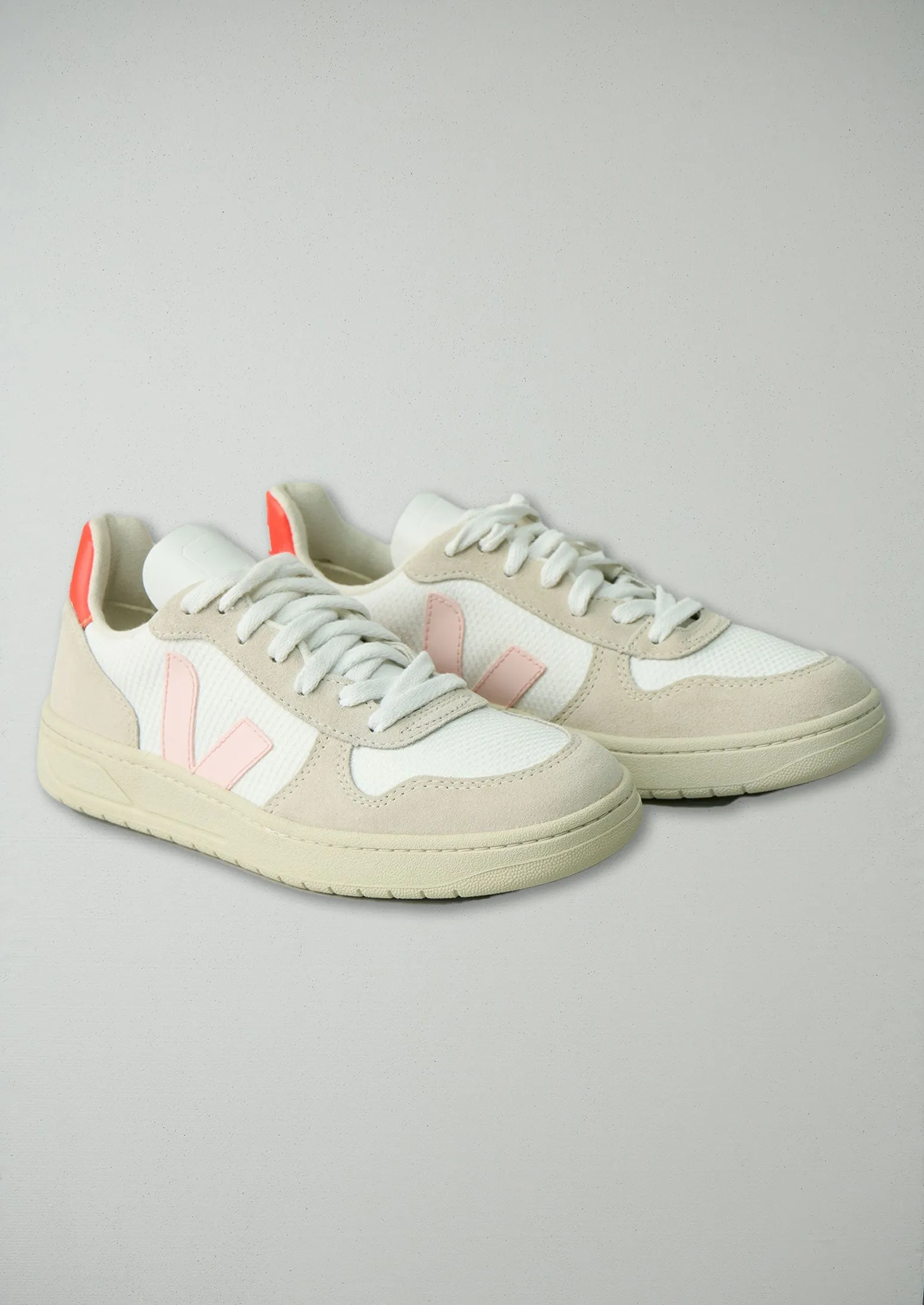 Reworn Veja Trainers Size 37 (203) | White/Petale/Orange Fluo sold by TOAST