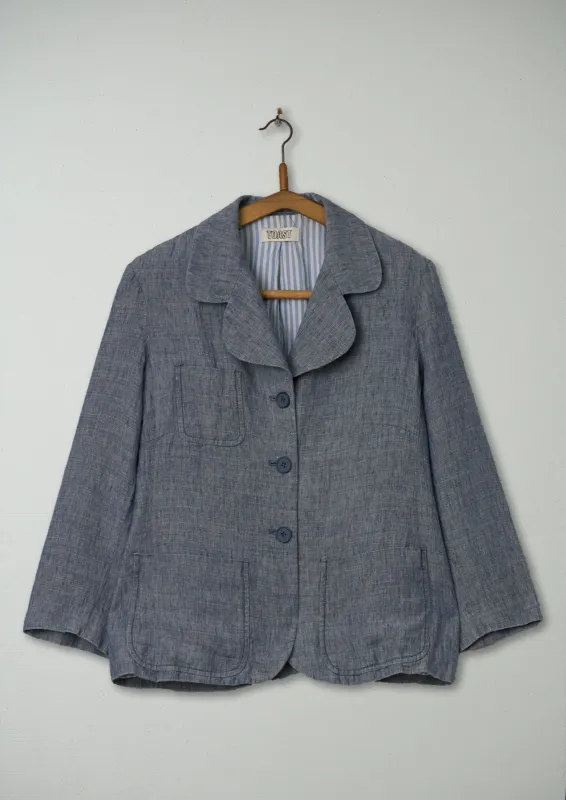 Reworn Karine Jacket Size 12 (111) | Blue sold by TOAST