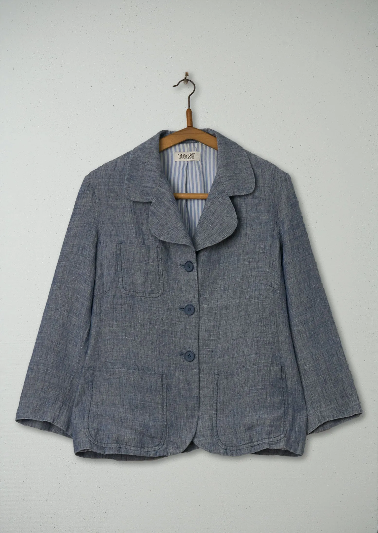 Reworn Karine Jacket Size 12 (111) | Blue sold by TOAST