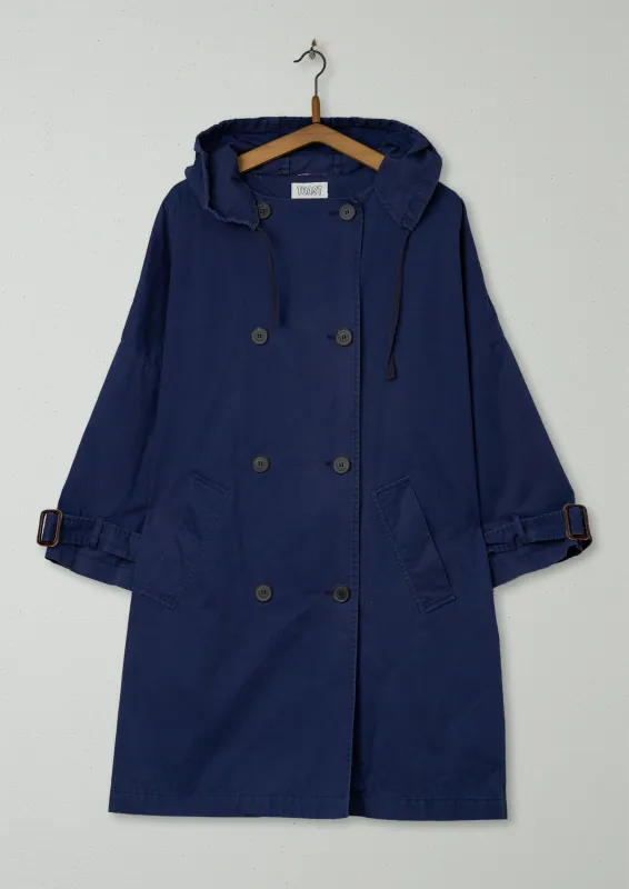 Reworn Kai Raincoat Size L (055) | Blue sold by TOAST