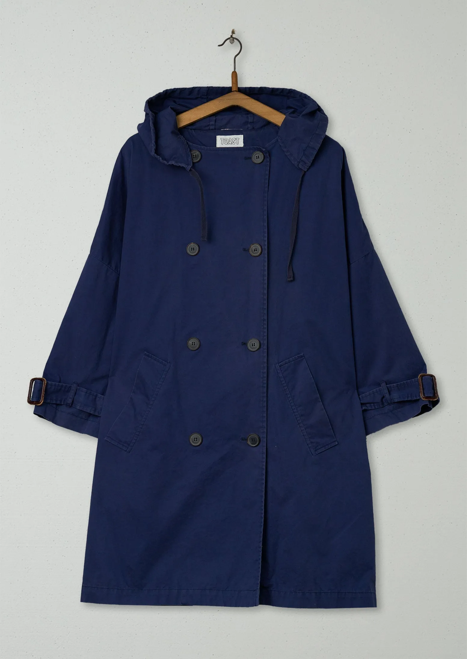 Reworn Kai Raincoat Size L (055) | Blue sold by TOAST