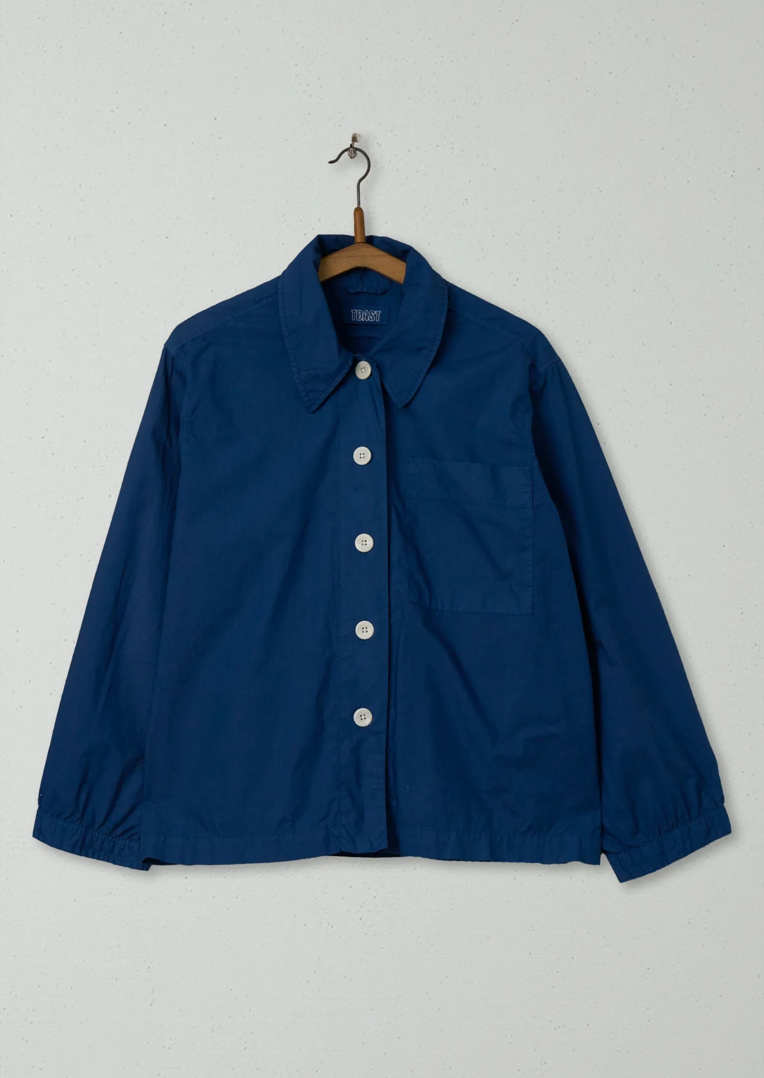 Reworn Patch Pocket Poplin Shirt Size 16 (401) | Mid Blue sold by TOAST