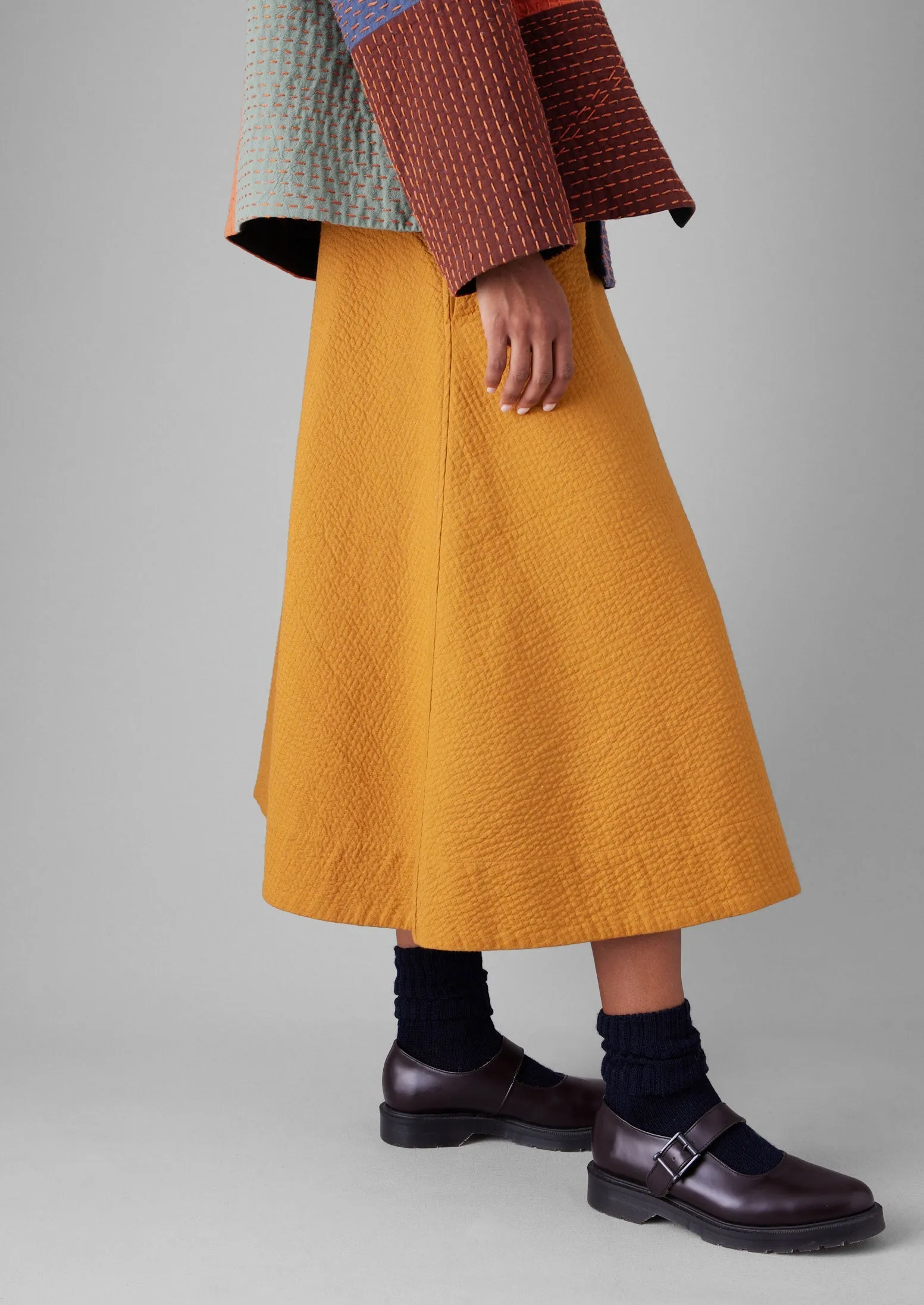 Quilted Cotton Linen Skirt | Tilia Honey sold by TOAST product image thumbnail 5