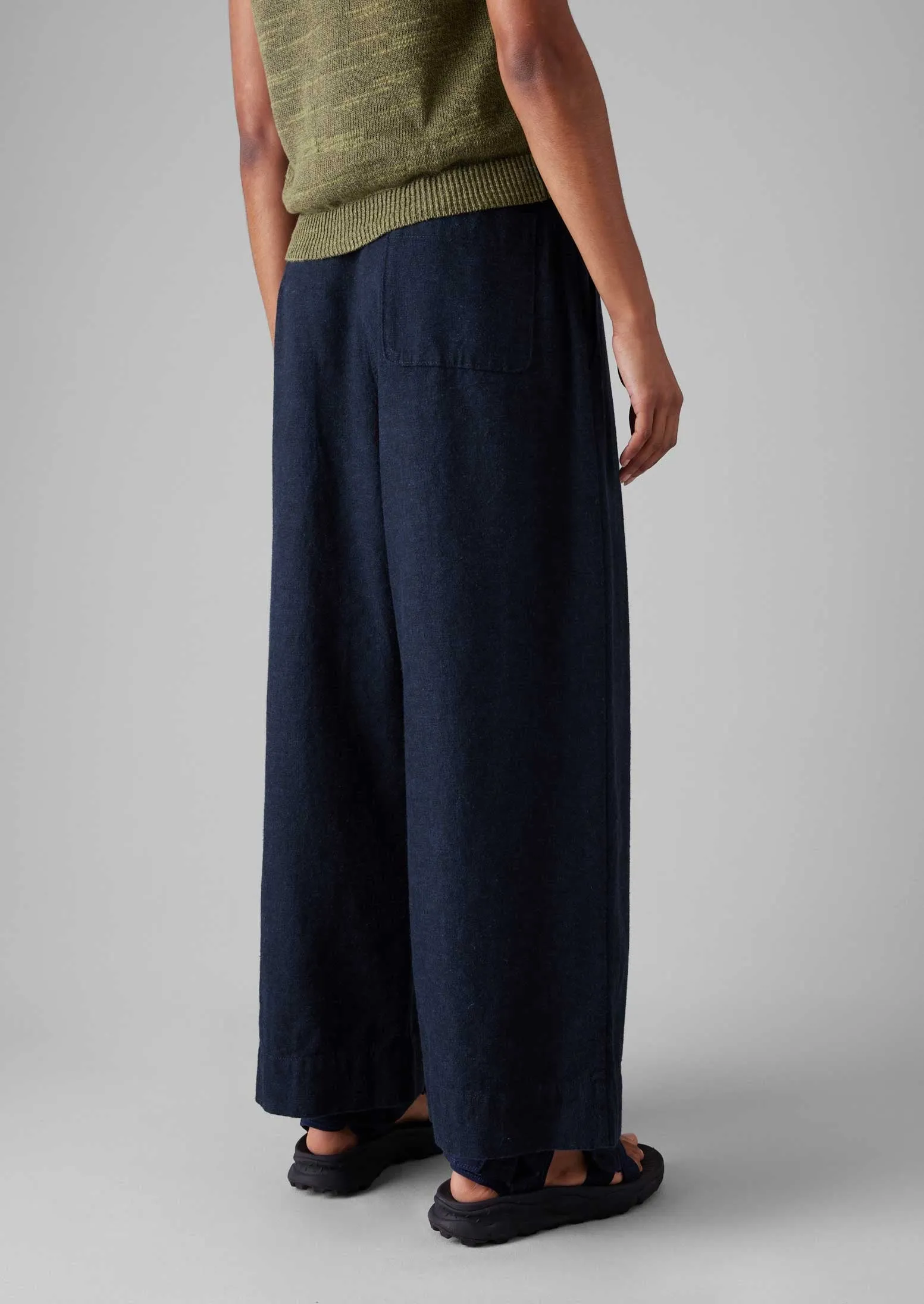 Hemp Cotton Canvas Trousers | Dark Chambray Blue sold by TOAST product image thumbnail 5